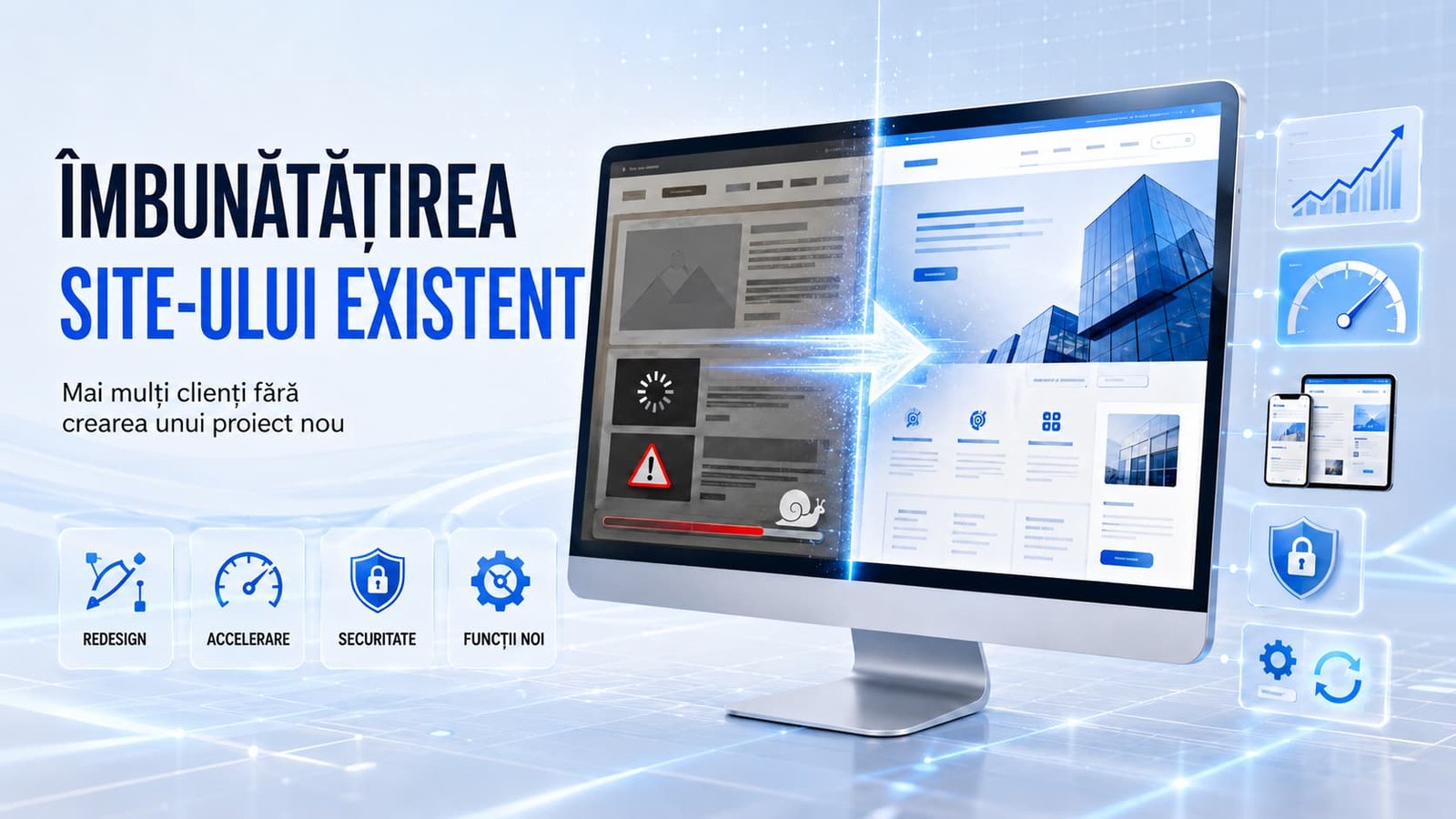 Îmbunătățirea și modernizarea unui site existent